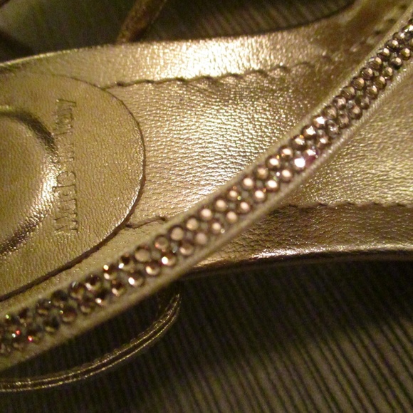 J CREW RHINESTONE GOLD High Heel Sandals Sz 8 SALE - Picture 2 of 8